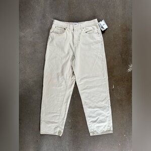 NWT BDG Baggy Jean High Rise in Ivory Size 34|18 Loose Denim Cotton Casual